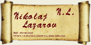 Nikolaj Lazarov vizit kartica